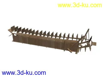 3D打印模型古早時期的水車-含貼圖的图片