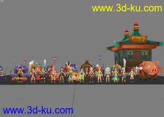 全套超经典卡通游戏模型带贴图的图片