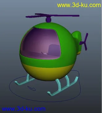 3D打印模型卡通飞机（带绑定）低版本打开忽略版本号的图片
