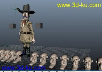 3D打印模型牛仔的图片