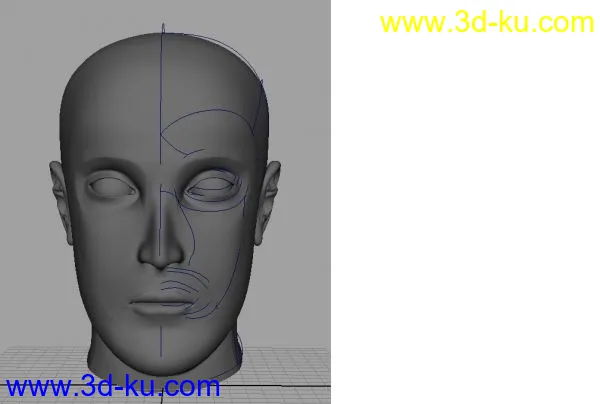 用nurbs,建的人头模型的图片1