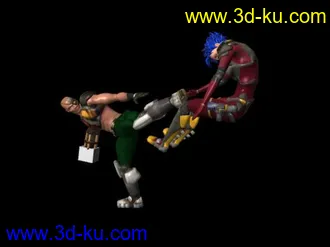 3D打印模型格斗大作  带动作  已绑定   希望大家喜欢的图片