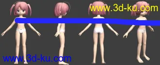 3D打印模型虹原茵可(虹原いんく)身体素模修改 max9 +OBJ的图片