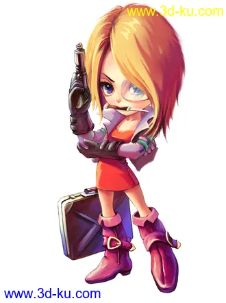 回合制网络游戏 大富翁online  女杀手模型的图片