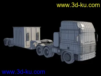 3D打印模型平板大拖车素模的图片