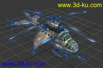 3D打印模型自己做的直升机，游戏可用，觉得可以就下载吧的图片