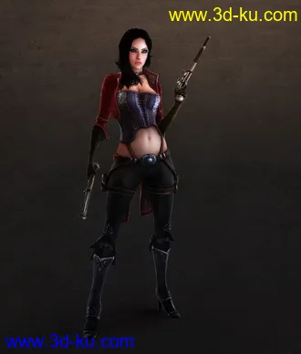 3D打印模型地牢围攻3@Katarina（女枪手）的图片