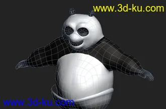 3D打印模型3dsmax版功夫熊猫，非塌陷原创版，下载最佳！的图片