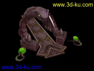 3D打印模型【首发】轩辕传奇的一个场景，含泪赚积分！的图片