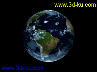 3D打印模型地球转动，带贴图的图片