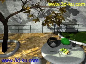 3D打印模型阳光下的小院子~~的图片