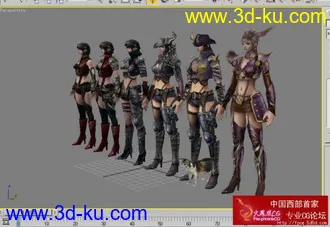 3D打印模型一套值得收藏的游戏女角色的图片