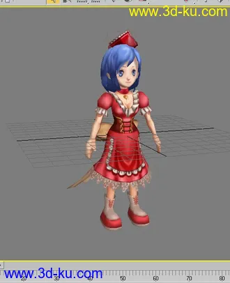 3D打印模型可爱卡通MM的图片