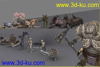 3D打印模型某3d游戏所有npc—很值得下载的图片