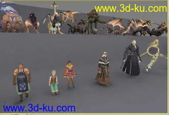 3D打印模型某3d游戏所有npc—很值得下载的图片