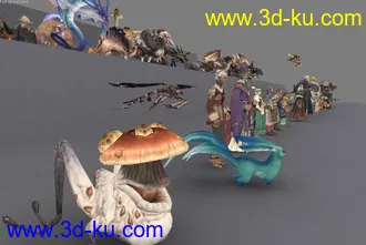 3D打印模型某3d游戏所有npc—很值得下载的图片