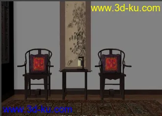 3D打印模型一个古典小场景的图片