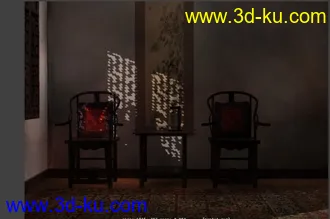 3D打印模型一个古典小场景的图片