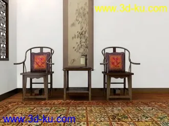 3D打印模型一个古典小场景的图片