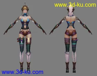 3D打印模型神魔大陆_人类女刺客的图片
