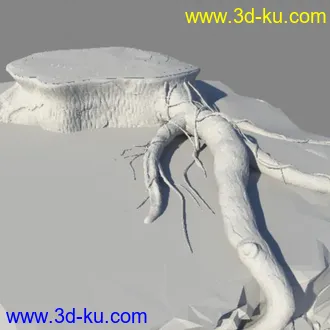 3D打印模型大树桩带UV的图片