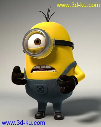 3D打印模型应广大网友要求发下《卑鄙的我》小黄豆OBJ版~的图片