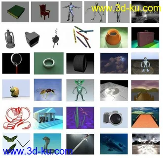 各类道具场景模型 人物 生物 场景 工具 灯 笔的图片