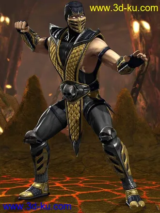 3D打印模型Mortal Kombat or 真人快打Scorpion的图片