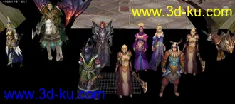 3D打印模型某3D网络游戏场景角色----------第一弹的图片