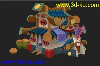 Q版模型加贴图纯手绘的图片