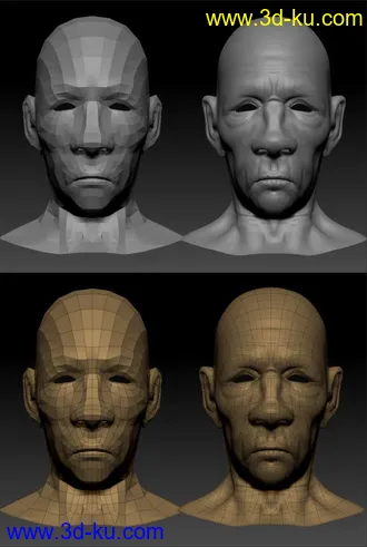 3D打印模型算是我作得最好的人头了.的图片