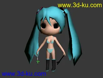 初音三组模型，带表情。的图片