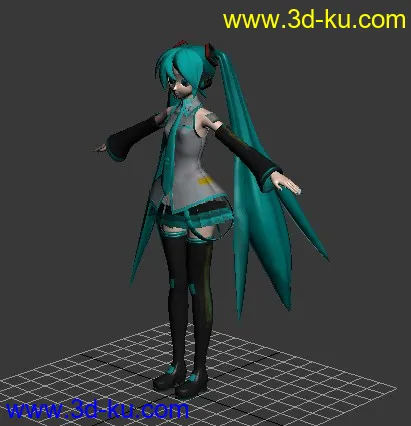 初音三组模型，带表情。的图片3