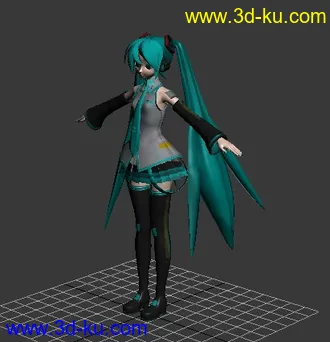 初音三组模型，带表情。的图片