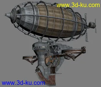 3D打印模型巨型汽艇，内外完整，其实是一个完整的关卡，里边可以走的。的图片