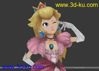 3D打印模型超级碧姬公主 - Super Princess Peach的图片