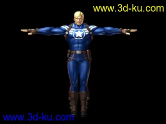 3D打印模型X360：漫画英雄VS Capcom 3@美国队长的图片