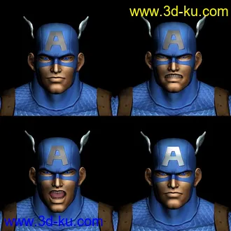 3D打印模型X360：漫画英雄VS Capcom 3@美国队长的图片