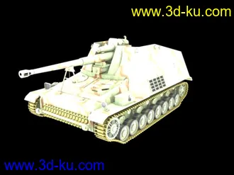 3D打印模型二战系列-max格式德国trzmie炮车的图片