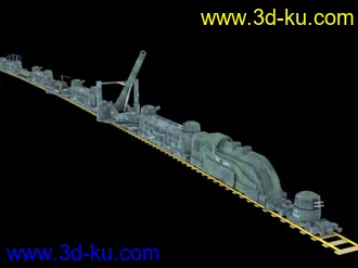 3D打印模型二战系列-max格式德国战斗列车的图片