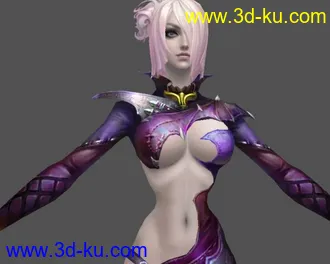 3D打印模型古装非主流女孩的图片