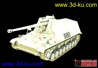 3D打印模型二战系列-max格式德国trzmie炮车的图片