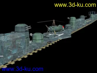 3D打印模型二战系列-max格式德国战斗列车g的图片