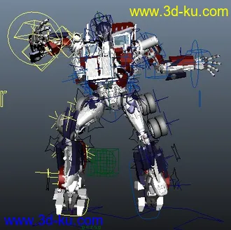 3D打印模型带绑定及变形动画的超酷变形金钢的图片