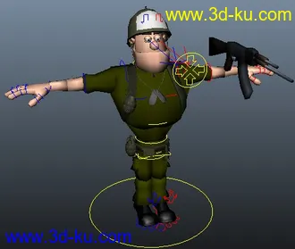 美国士兵，不错且少见的动画练习模型喔的图片