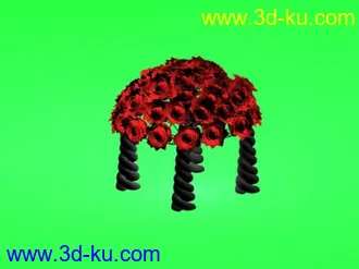 3D打印模型玫瑰花亭子的图片