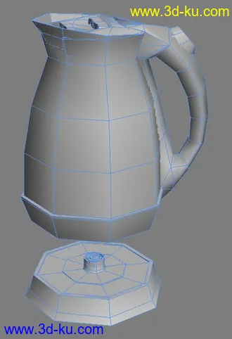3D打印模型我的小壶壶，纯四边面的图片