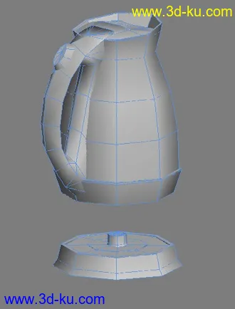 3D打印模型我的小壶壶，纯四边面的图片