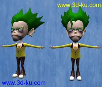 3D打印模型新人发帖  以前作业 长得憨憨的吊眼男~的图片