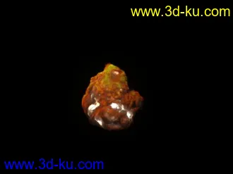 3D打印模型流体特效调出来的带材质的石头---高级技术的图片